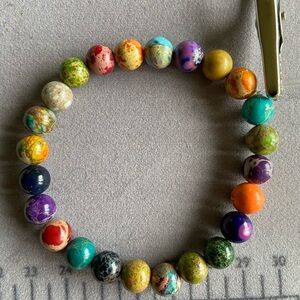 Sea Sediment imperial Jasper stretch bracelet.